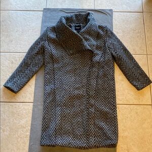 Express brand Strong Shoulder Chevron Wedge coat NWT